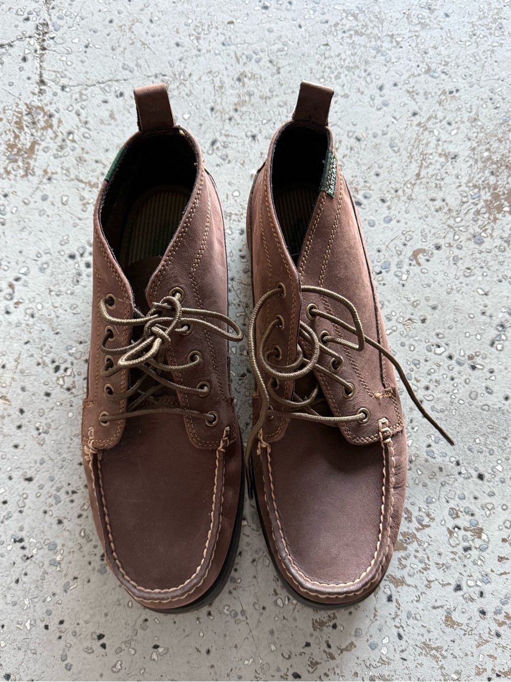 Eastland Brown Leather Chukka Moc Toe Boots